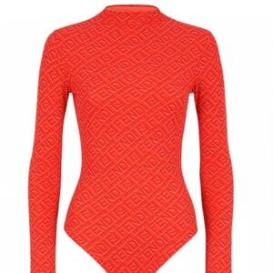 Fendi x Skims 'Georgia' Long Sleeve Bodysuit Sz L